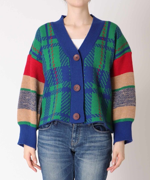 【セール】MIX柄ニットカーディガン（カーディガン/ボレロ）｜Cepica（セピカ）