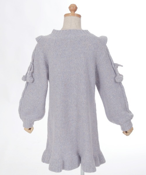 axes femme（アクシーズファム）の「フラワー刺繍ニットワンピース（ワンピース・キッズ・ピンク/ブルー・MEDIUM/LARGE/X-LARGE）」の13枚目の写真