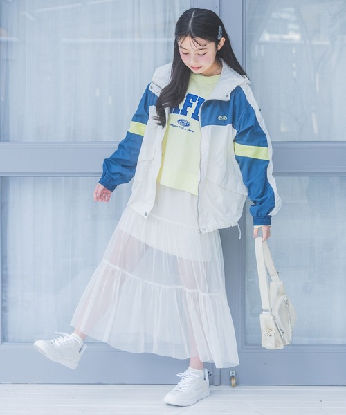 repipi armario(レピピ アルマリオ)の「チュールティアードロングスカート(スカート・キッズ・アイボリー/チェック/ブラック・LARGE/MEDIUM/SMALL)」の9枚目の写真