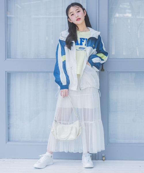 repipi armario(レピピ アルマリオ)の「チュールティアードロングスカート(スカート・キッズ・アイボリー/チェック/ブラック・LARGE/MEDIUM/SMALL)」の10枚目の写真