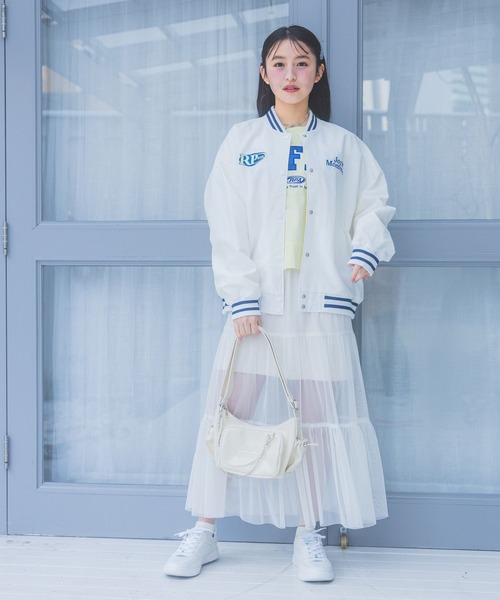 repipi armario(レピピ アルマリオ)の「チュールティアードロングスカート(スカート・キッズ・アイボリー/チェック/ブラック・LARGE/MEDIUM/SMALL)」の11枚目の写真