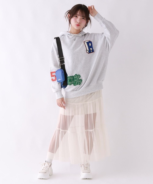 repipi armario(レピピ アルマリオ)の「チュールティアードロングスカート(スカート・キッズ・アイボリー/チェック/ブラック・LARGE/MEDIUM/SMALL)」の20枚目の写真