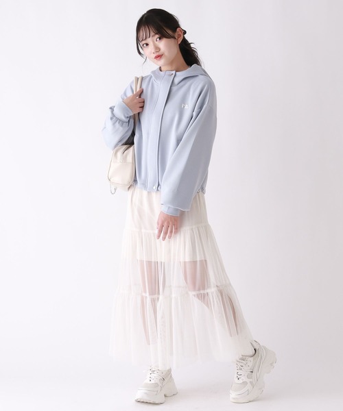 repipi armario(レピピ アルマリオ)の「チュールティアードロングスカート(スカート・キッズ・アイボリー/チェック/ブラック・LARGE/MEDIUM/SMALL)」の22枚目の写真