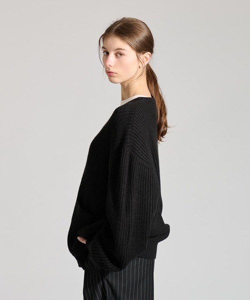 HENRY NECK RIB KNIT /ヘンリーネックリブニット（ニット