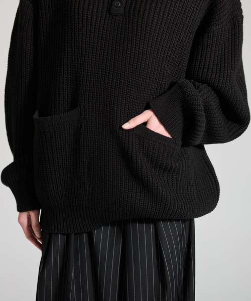 HENRY NECK RIB KNIT /ヘンリーネックリブニット（ニット