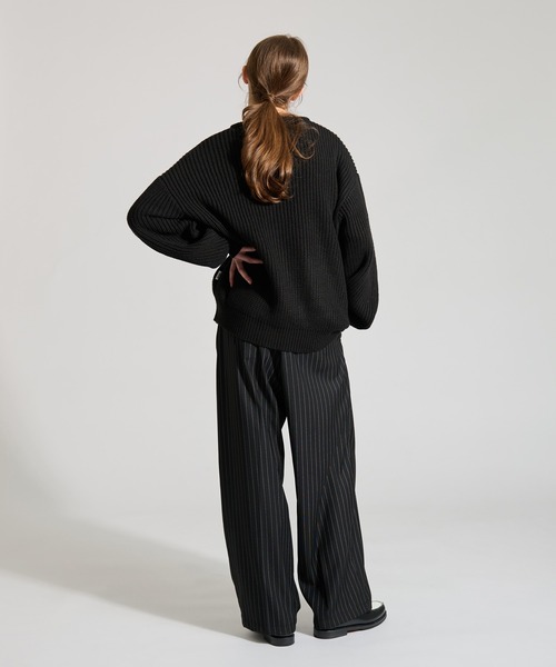 WETTEMPT(ウィテンプト)の「HENRY NECK RIB KNIT /ヘンリーネックリブニット(ニット/セーター・メンズ・ブラック/ネイビー/グレー・SMALL/LARGE/MEDIUM)」の16枚目の写真