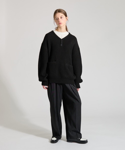 ニット セーター henry neck rib knit レディース HENRY NECK RIB KNIT /ヘンリーネックリブニット（ニット