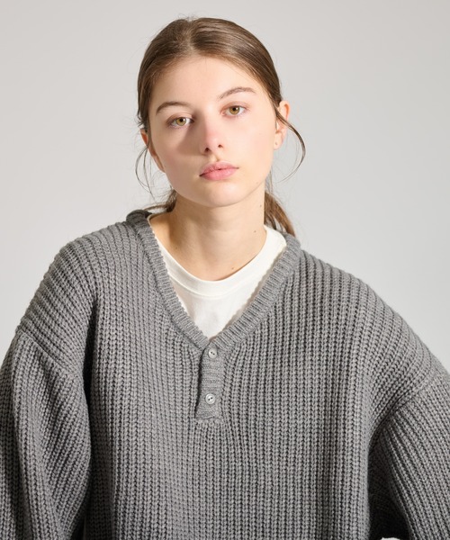 公式通販サイト - ファッション 通販 HENRY NECK /ヘンリーネックリブニット（ニット KNIT RIB トップス