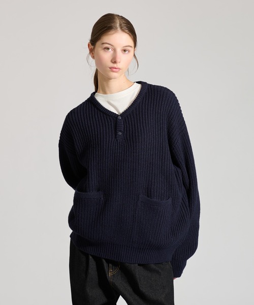 ニット セーター henry neck rib knit レディース HENRY NECK RIB KNIT /ヘンリーネックリブニット（ニット