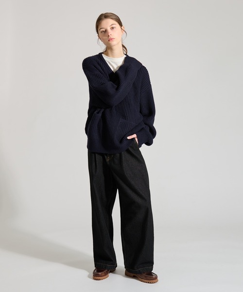 HENRY NECK RIB KNIT /ヘンリーネックリブニット（ニット