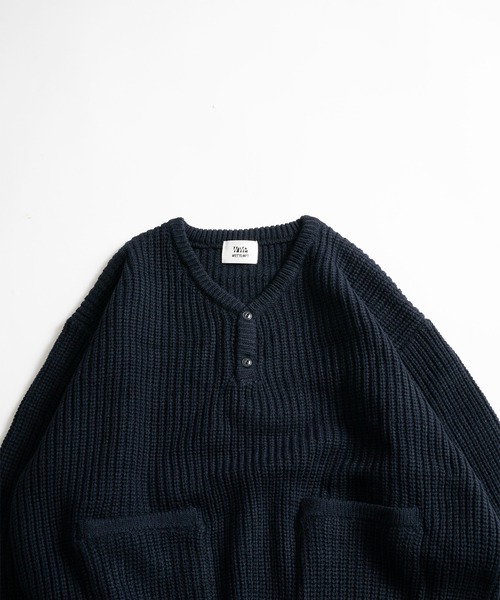 WETTEMPT(ウィテンプト)の「HENRY NECK RIB KNIT /ヘンリーネックリブニット(ニット/セーター・メンズ・ブラック/ネイビー/グレー・SMALL/LARGE/MEDIUM)」の18枚目の写真