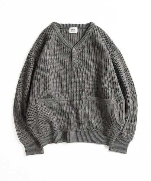 HENRY NECK RIB KNIT /ヘンリーネックリブニット（ニット