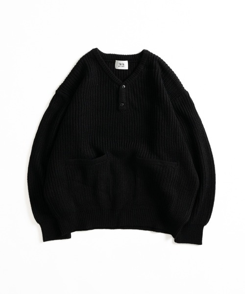 HENRY NECK RIB KNIT /ヘンリーネックリブニット（ニット