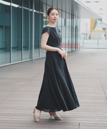MARIHA 黒 ロングワンピース 美品 MARIHA マリハ 花のワルツのドレス 黒 ロングワンピース 36