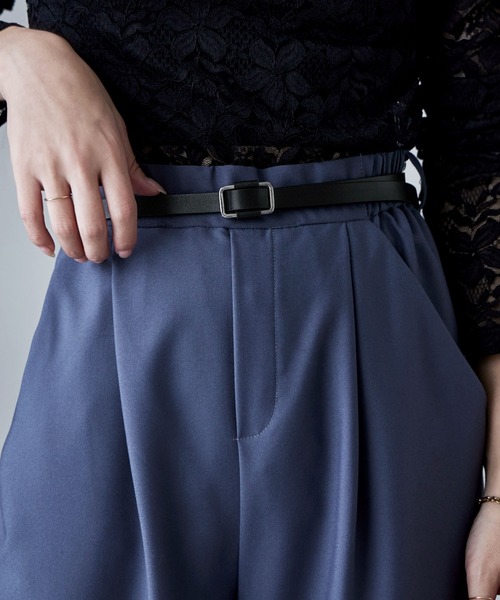 etoll.（エトル）の「スクエアリングスリムレザーベルト（ベルト・レディース・ブラウン/ブラック系その他2/ブラック/ブラウン系その他2・FREE）」の10枚目の写真