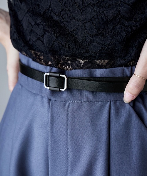 etoll.（エトル）の「スクエアリングスリムレザーベルト（ベルト・レディース・ブラウン/ブラック系その他2/ブラック/ブラウン系その他2・FREE）」の11枚目の写真