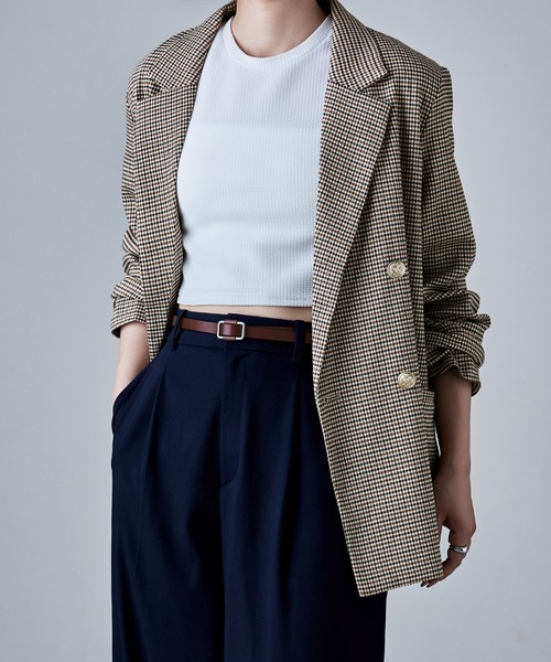 etoll.（エトル）の「スクエアリングスリムレザーベルト（ベルト・レディース・ブラウン/ブラック系その他2/ブラック/ブラウン系その他2・FREE）」の16枚目の写真