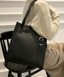 florist | 【A4対応/2wayベルト調節】別注:アシンメトリーショルダー縦型レザータッチトートバッグ/オフィスバッグ(トートバッグ)