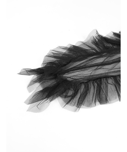 :ETHROF（イーサオブ）の「FRILL TULLE TOPS（シャツ/ブラウス・レディース・オフホワイト/ブラック・MEDIUM）」の7枚目の写真