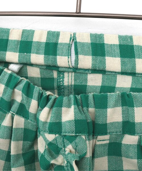 p.premier（ピードットプルミエ）の「【ジュニア対応】ギンガムチェックフリルパンツ（その他パンツ・キッズ・ブラック/グリーン/レッド・80/90/100/110/120/130/140）」の5枚目の写真