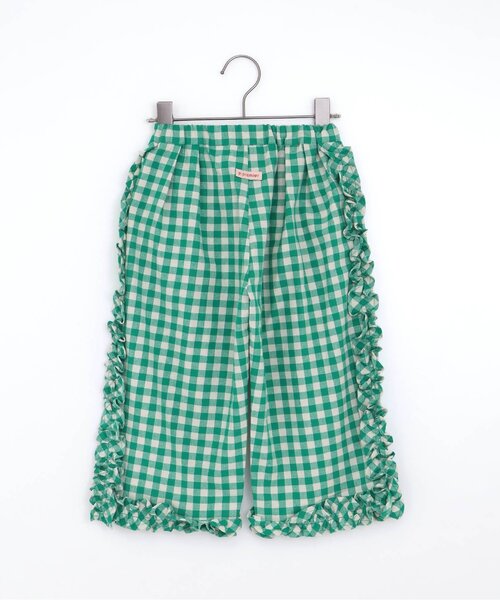p.premier（ピードットプルミエ）の「【ジュニア対応】ギンガムチェックフリルパンツ（その他パンツ・キッズ・ブラック/グリーン/レッド・80/90/100/110/120/130/140）」の9枚目の写真