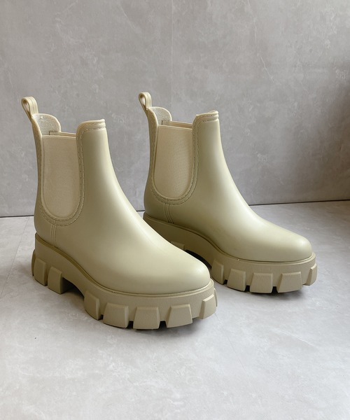 Noubel Voug Relax(ヌーベルヴォーグリラックス)の「防水 晴雨兼用 サイドゴア ショート レインブーツ(レインシューズ・レディース・カーキ/ブラック/ベージュ・38/40/39/37/36)」の8枚目の写真