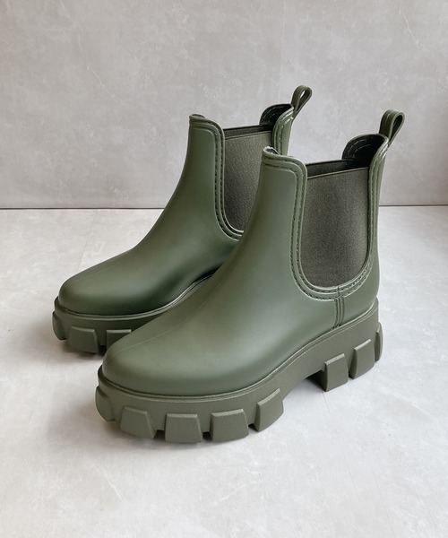 Noubel Voug Relax(ヌーベルヴォーグリラックス)の「防水 晴雨兼用 サイドゴア ショート レインブーツ(レインシューズ・レディース・カーキ/ブラック/ベージュ・38/40/39/37/36)」の10枚目の写真