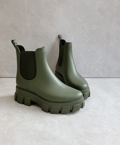 Noubel Voug Relax(ヌーベルヴォーグリラックス)の「防水 晴雨兼用 サイドゴア ショート レインブーツ(レインシューズ・レディース・カーキ/ブラック/ベージュ・38/40/39/37/36)」の11枚目の写真