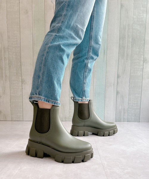 Noubel Voug Relax(ヌーベルヴォーグリラックス)の「防水 晴雨兼用 サイドゴア ショート レインブーツ(レインシューズ・レディース・カーキ/ブラック/ベージュ・38/40/39/37/36)」の13枚目の写真