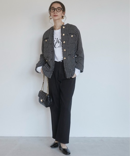 【セール】ハイウエスト テーパード デニムパンツ（デニムパンツ）｜ANGIE（アンジー）