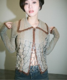 pearl beads croped bustier / パールビーズクロップドビスチェ