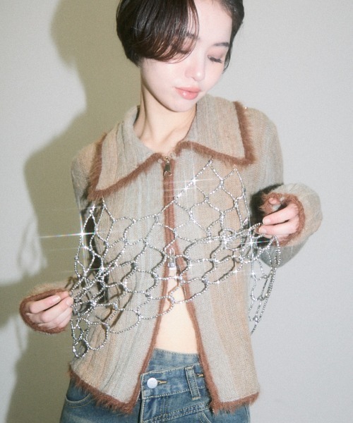 Clum(クルム)の「pearl beads croped bustier / パールビーズクロップドビスチェ(その他トップス・レディース・シルバー/ブラック/その他2/その他1・FREE)」の6枚目の写真