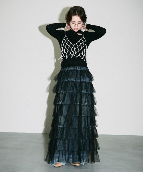 Clum(クルム)の「pearl beads croped bustier / パールビーズクロップドビスチェ(その他トップス・レディース・シルバー/ブラック/その他2/その他1・FREE)」の15枚目の写真