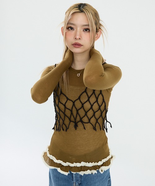 Clum(クルム)の「pearl beads croped bustier / パールビーズクロップドビスチェ(その他トップス・レディース・シルバー/ブラック/その他2/その他1・FREE)」の22枚目の写真
