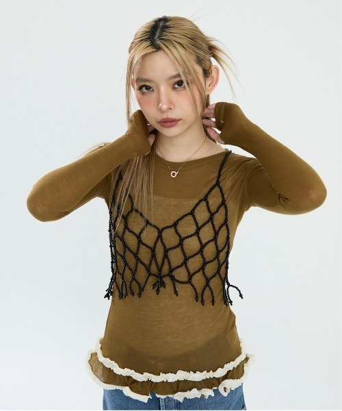 Clum(クルム)の「pearl beads croped bustier / パールビーズクロップドビスチェ(その他トップス・レディース・シルバー/ブラック/その他2/その他1・FREE)」の20枚目の写真