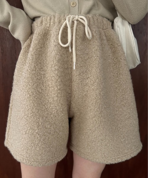 lawgy（ラウジー）の「sheep like rafu short pants / シープライクラフショートパンツ（その他パンツ・レディース・ホワイト/ベージュ・FREE）」の8枚目の写真