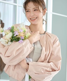 mysty woman | ノーカラーギャザーブルゾン  290546(ブルゾン)