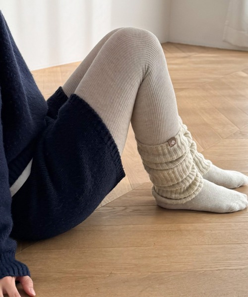 CANAL JEAN(キャナルジーン)の「El mar リブタイツ(タイツ/ストッキング・レディース・ホワイト/オートミール/ブラック・ONE SIZE)」の3枚目の写真