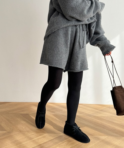 CANAL JEAN(キャナルジーン)の「El mar リブタイツ(タイツ/ストッキング・レディース・ホワイト/オートミール/ブラック・ONE SIZE)」の7枚目の写真