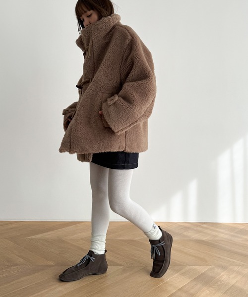 CANAL JEAN(キャナルジーン)の「El mar リブタイツ(タイツ/ストッキング・レディース・ホワイト/オートミール/ブラック・ONE SIZE)」の14枚目の写真