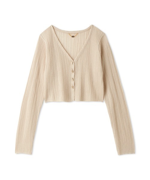 LILY BROWN（リリーブラウン）の「シアーニットカーディガン（カーディガン/ボレロ・レディース・アイボリー/オレンジ/モカ/ピンク・FREE）」の16枚目の写真