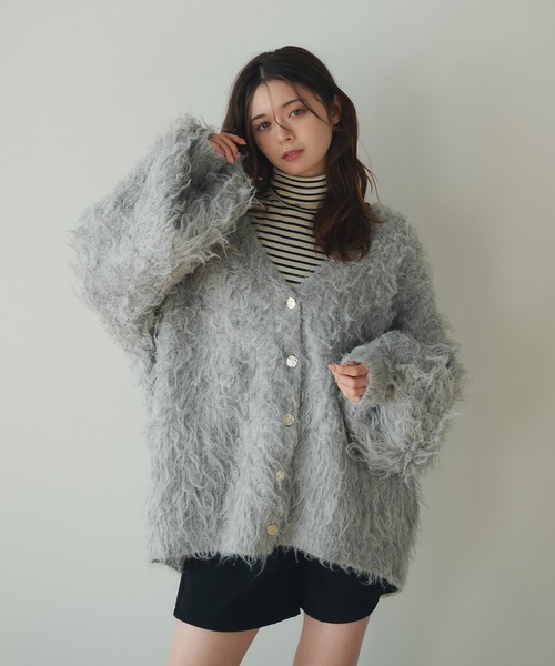 値下】Eaphi SHAGGY KNIT CARDIGAN Eaphi SHAGGY KNIT CARDIGAN