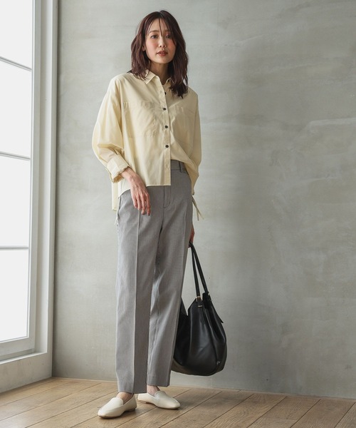 GLOBAL WORK(グローバルワーク)の「スゴラクスリムストレッチパンツTall/210696(その他パンツ・レディース・ホワイト/ブラック/ライトベージュ/ネイビー/グレー/チャコール・MEDIUM/SMALL/LARGE/X-LARGE)」の8枚目の写真