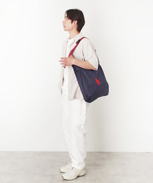 POLO RALPH LAUREN（ポロ ラルフ ローレン）の「ベルト付きレインバッグ "BIG POLO" ビッグポロ（レインコート/ポンチョ・レディース・キャメル/ネイビー・FREE）」の18枚目の写真
