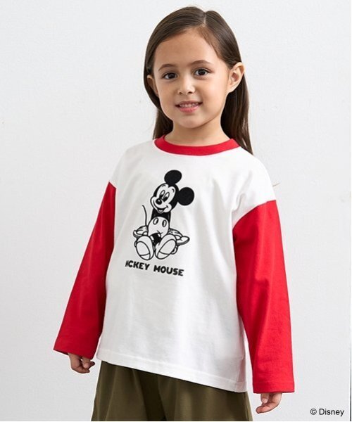 b・ROOM（ビールーム）の「【Disney】【カイテキ天竺】ミッキーマウス/スケボーTシャツ（Tシャツ/カットソー・キッズ・ブラック/レッド/ダークグリーン・130cm/110cm/120cm/100cm/140cm）」の3枚目の写真