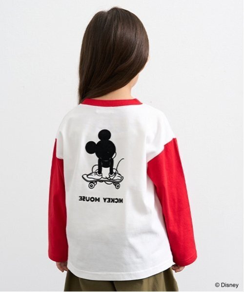 b・ROOM（ビールーム）の「【Disney】【カイテキ天竺】ミッキーマウス/スケボーTシャツ（Tシャツ/カットソー・キッズ・ブラック/レッド/ダークグリーン・130cm/110cm/120cm/100cm/140cm）」の11枚目の写真