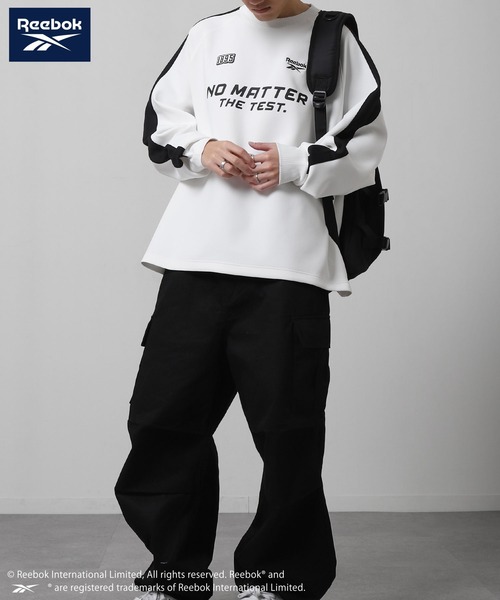 Reebok（リーボック）の「【REEBOK】 ロングスリーブ ゲーム ロゴ Tシャツ / 長袖 / ゲームシャツ（Tシャツ/カットソー・メンズ・ホワイト/ブラック/ブルーグレー・MEDIUM/LARGE）」の8枚目の写真