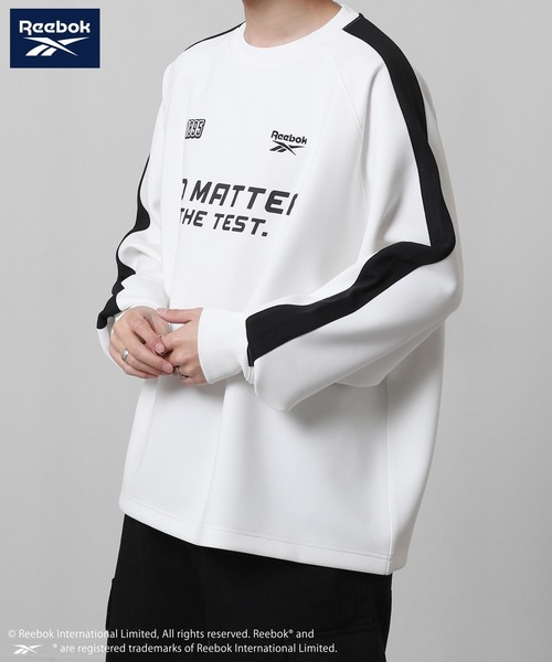 Reebok（リーボック）の「【REEBOK】 ロングスリーブ ゲーム ロゴ Tシャツ / 長袖 / ゲームシャツ（Tシャツ/カットソー・メンズ・ホワイト/ブラック/ブルーグレー・MEDIUM/LARGE）」の5枚目の写真