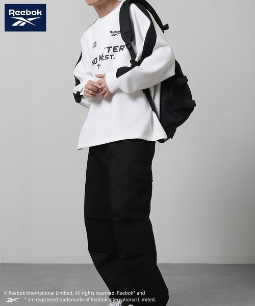 Reebok（リーボック）の「【REEBOK】 ロングスリーブ ゲーム ロゴ Tシャツ / 長袖 / ゲームシャツ（Tシャツ/カットソー・メンズ・ホワイト/ブラック/ブルーグレー・MEDIUM/LARGE）」の7枚目の写真