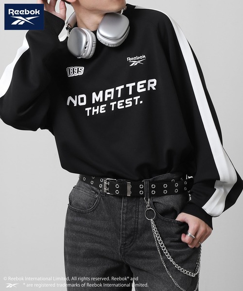 Reebok（リーボック）の「【REEBOK】 ロングスリーブ ゲーム ロゴ Tシャツ / 長袖 / ゲームシャツ（Tシャツ/カットソー・メンズ・ホワイト/ブラック/ブルーグレー・MEDIUM/LARGE）」の9枚目の写真